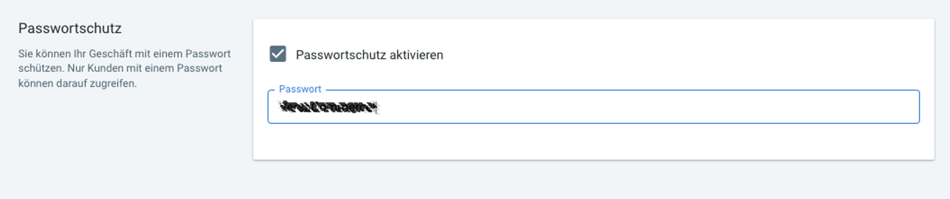 Passwortschutz