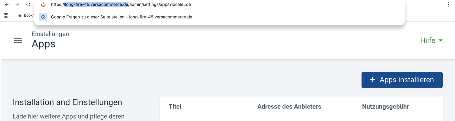 Shop-Adresse