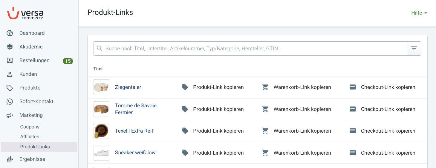 Produkt-Links