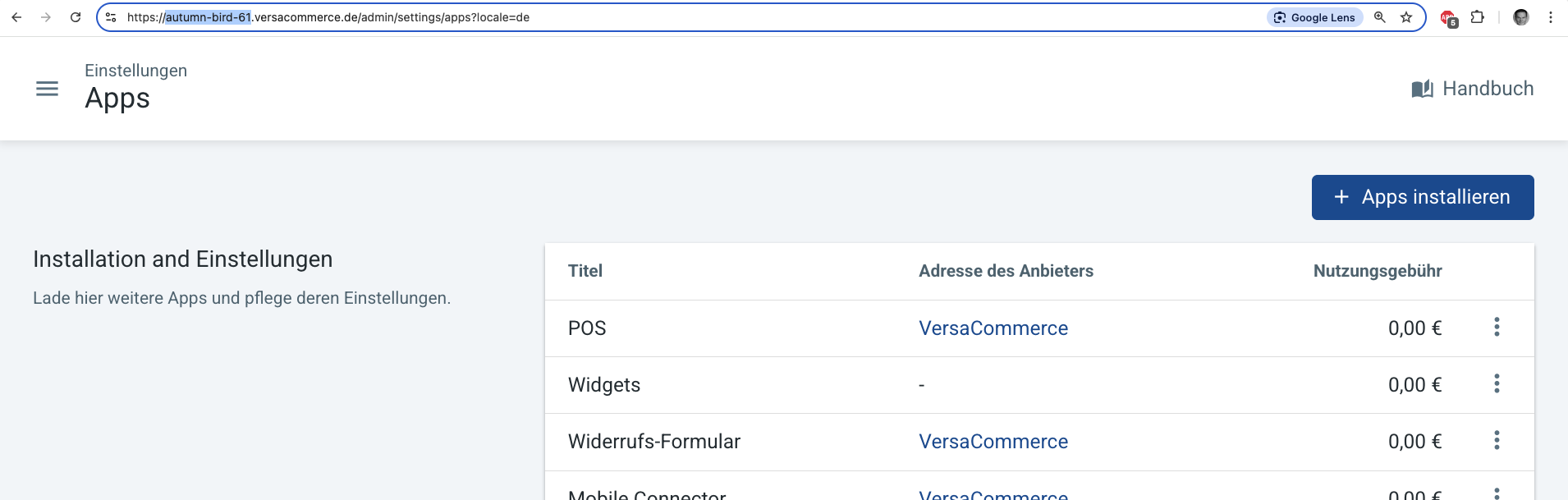 App Store aufrufen