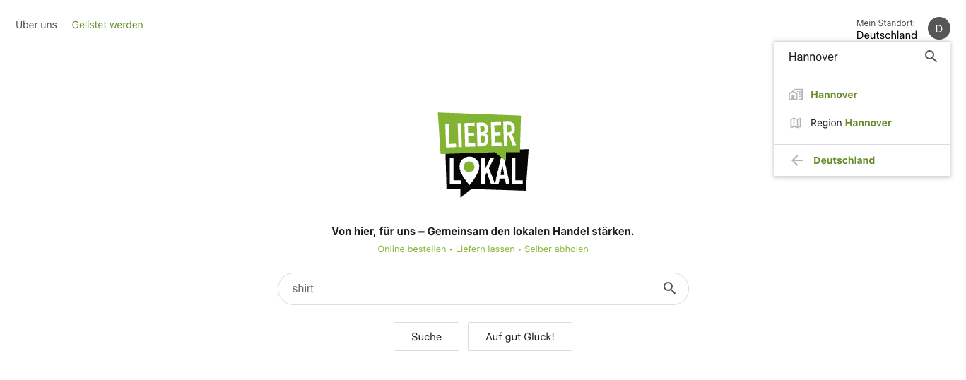 Lieber-Lokal.de Plattformübersicht